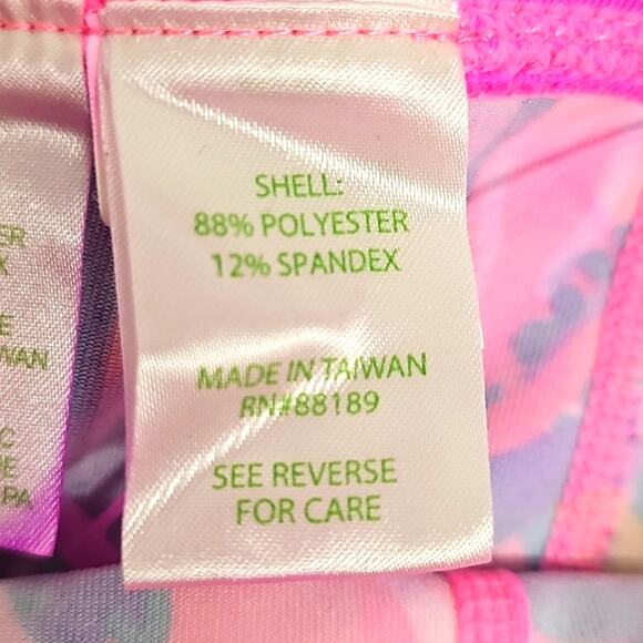 Lilly Pulitzer Luxletic Women High Rise Crop Gumbo Limbo Print Capri Legging L - Picture 9 of 10